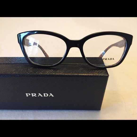prada black eyeglasses